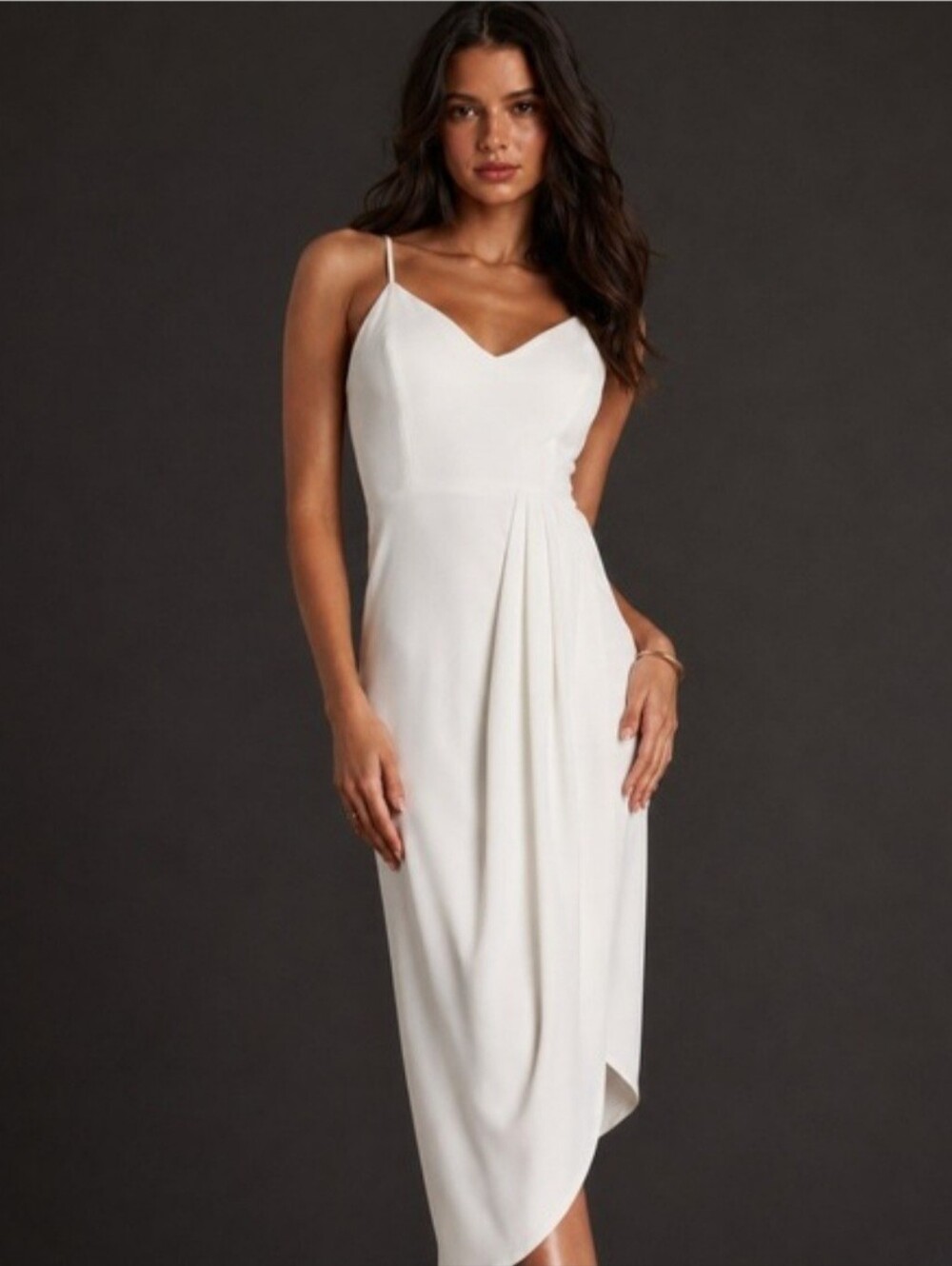 NWT Lulus Reinette White Midi Bridal Dress